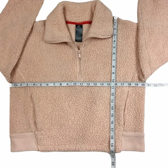 CHAMPION C9 Fuzzy Peach Fleece 1/4 Zip Top SZ-XS - Picture 6 of 9